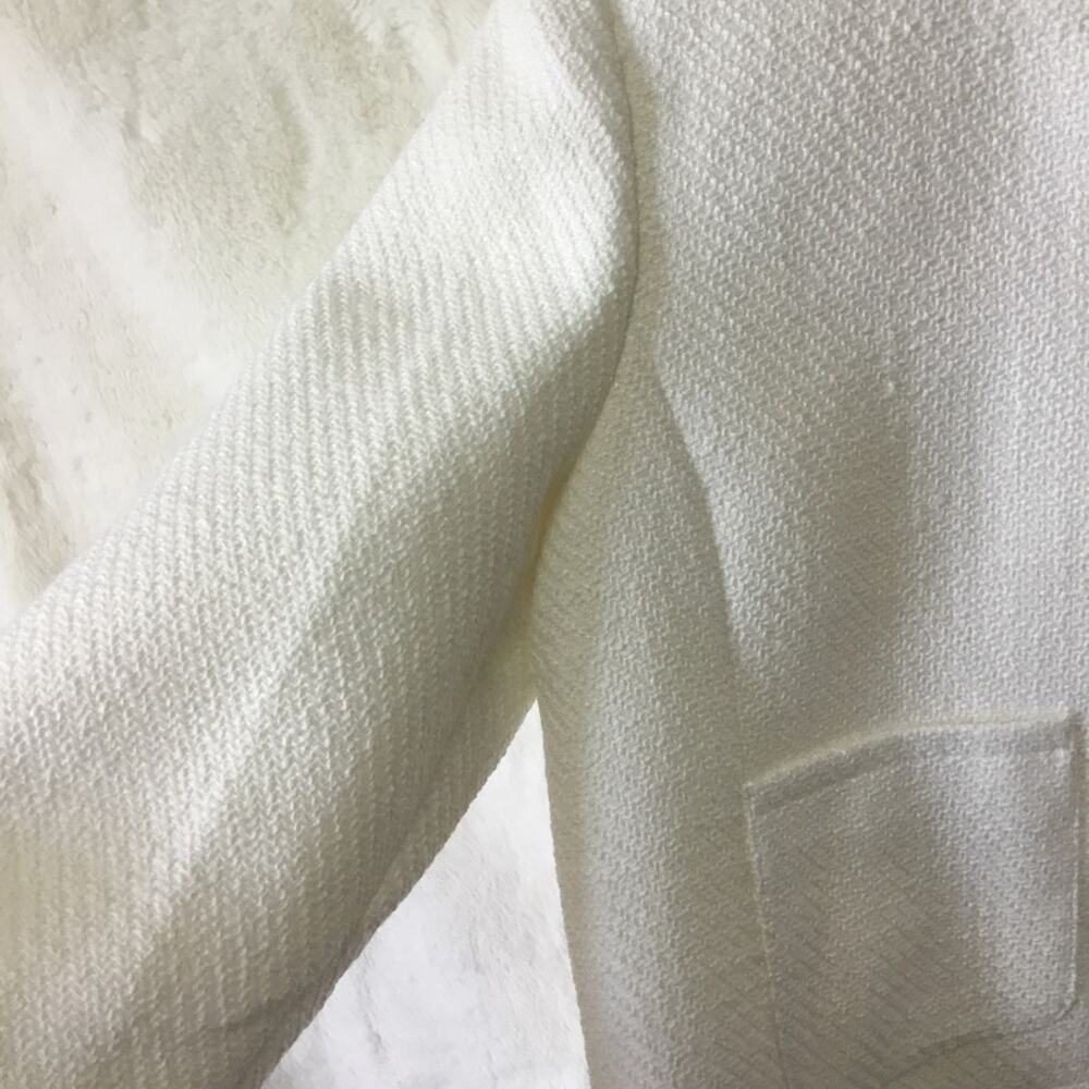 J.Crew White Tweed Lady Jacket with Gold Buttons - Picture 16 of 16